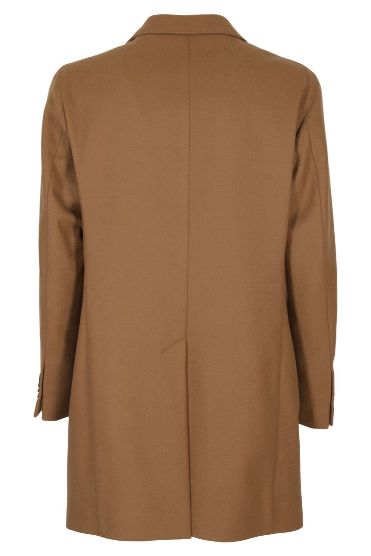 L.B.M. Camel Cashmere Coat With Classic Lapels