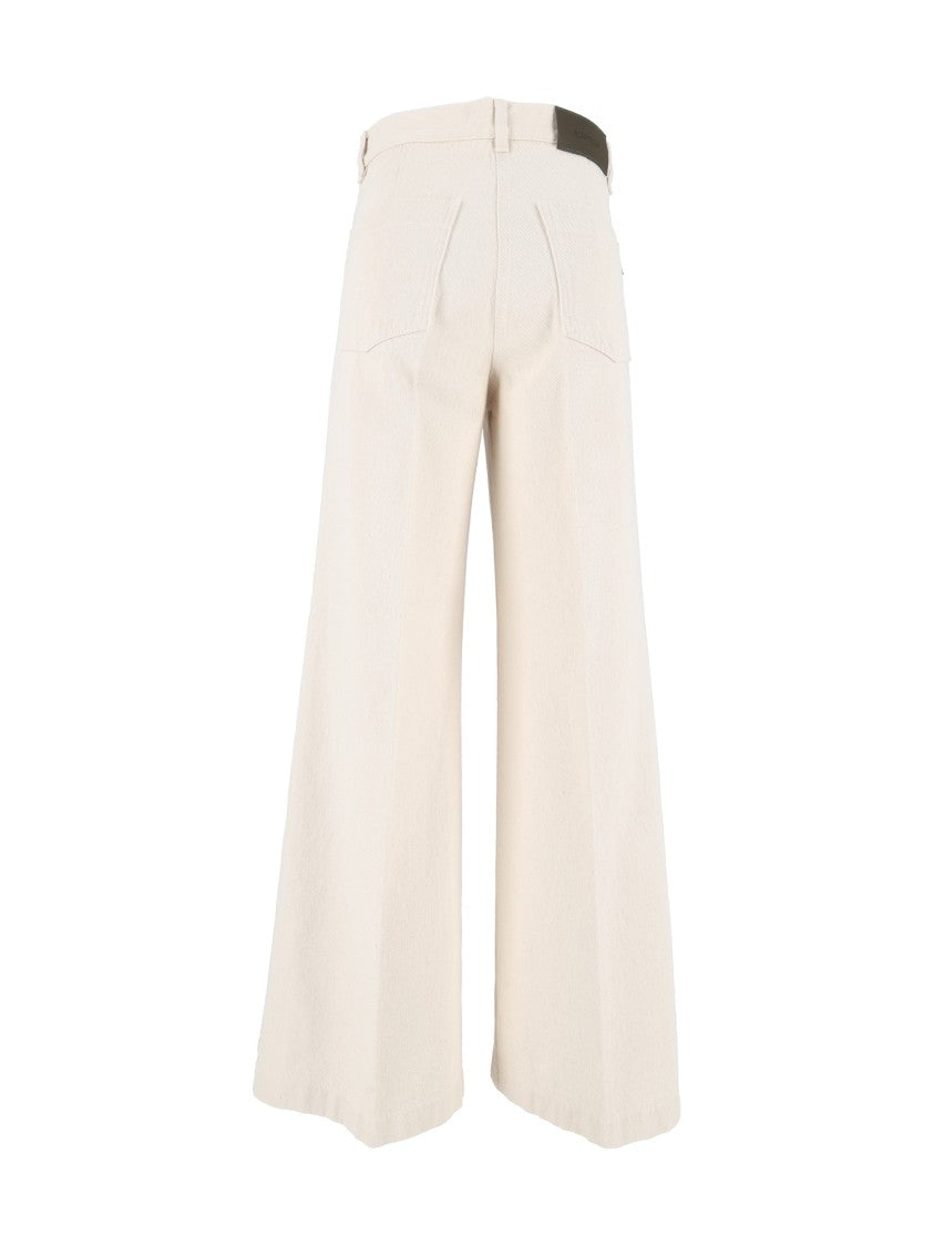 Aspesi High-Waist Minimalist Wide-Leg Pants