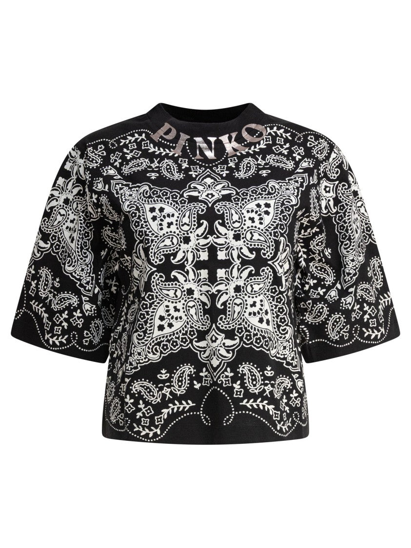 Pinko Boxy Silhouette Cotton T-Shirt