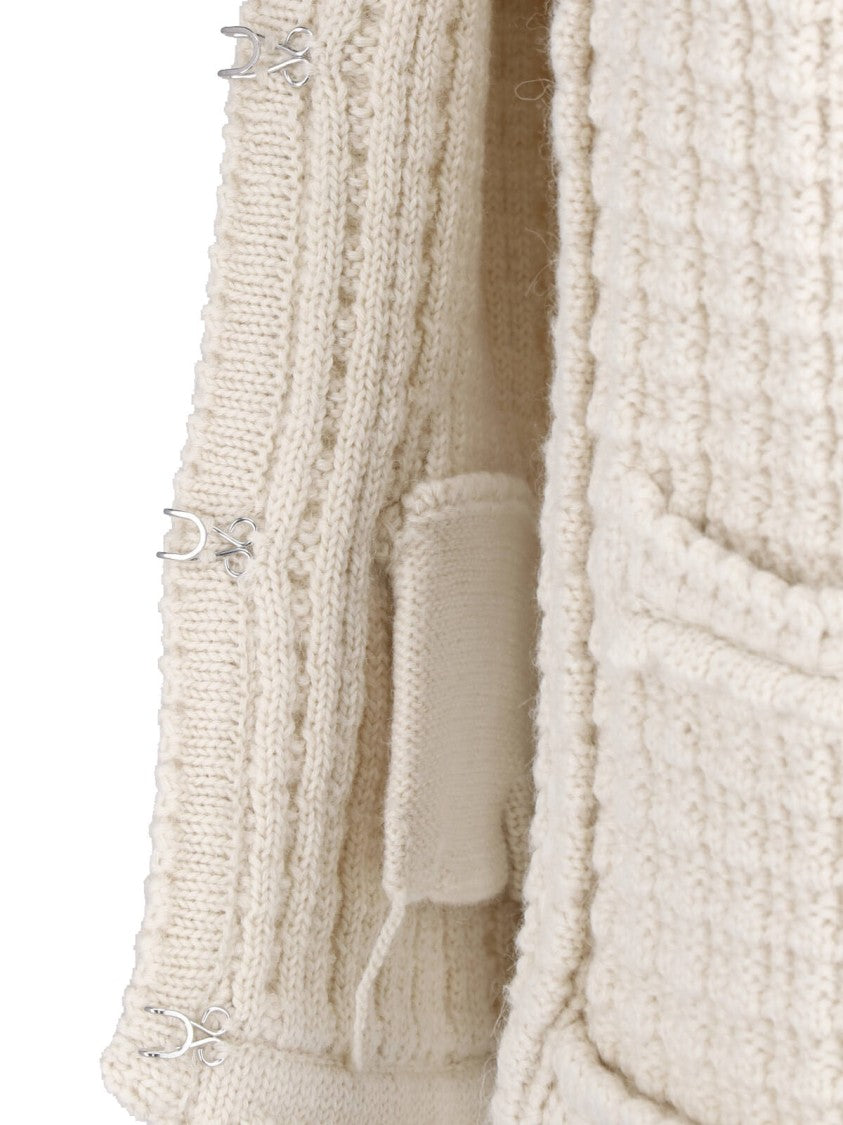 Isabel Marant Textured Knit Cropped Cardigan With Hook Closures