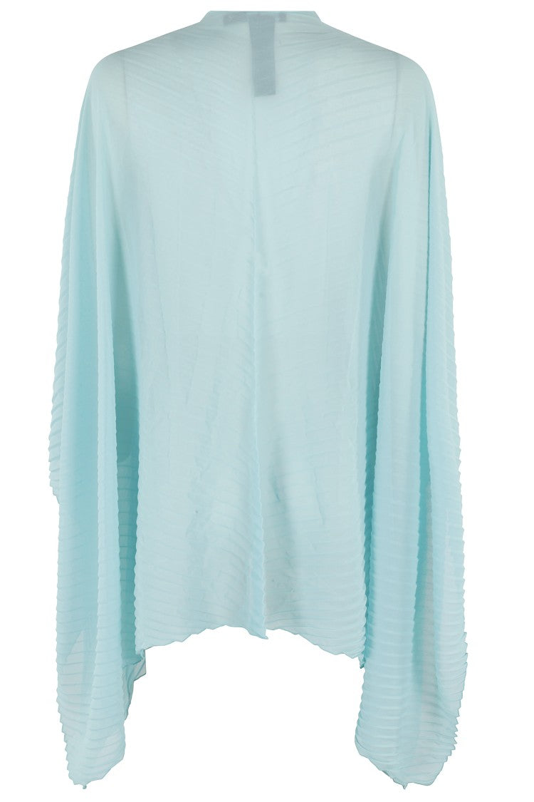 Emporio Armani Flowing Oversized Poncho With Pleats