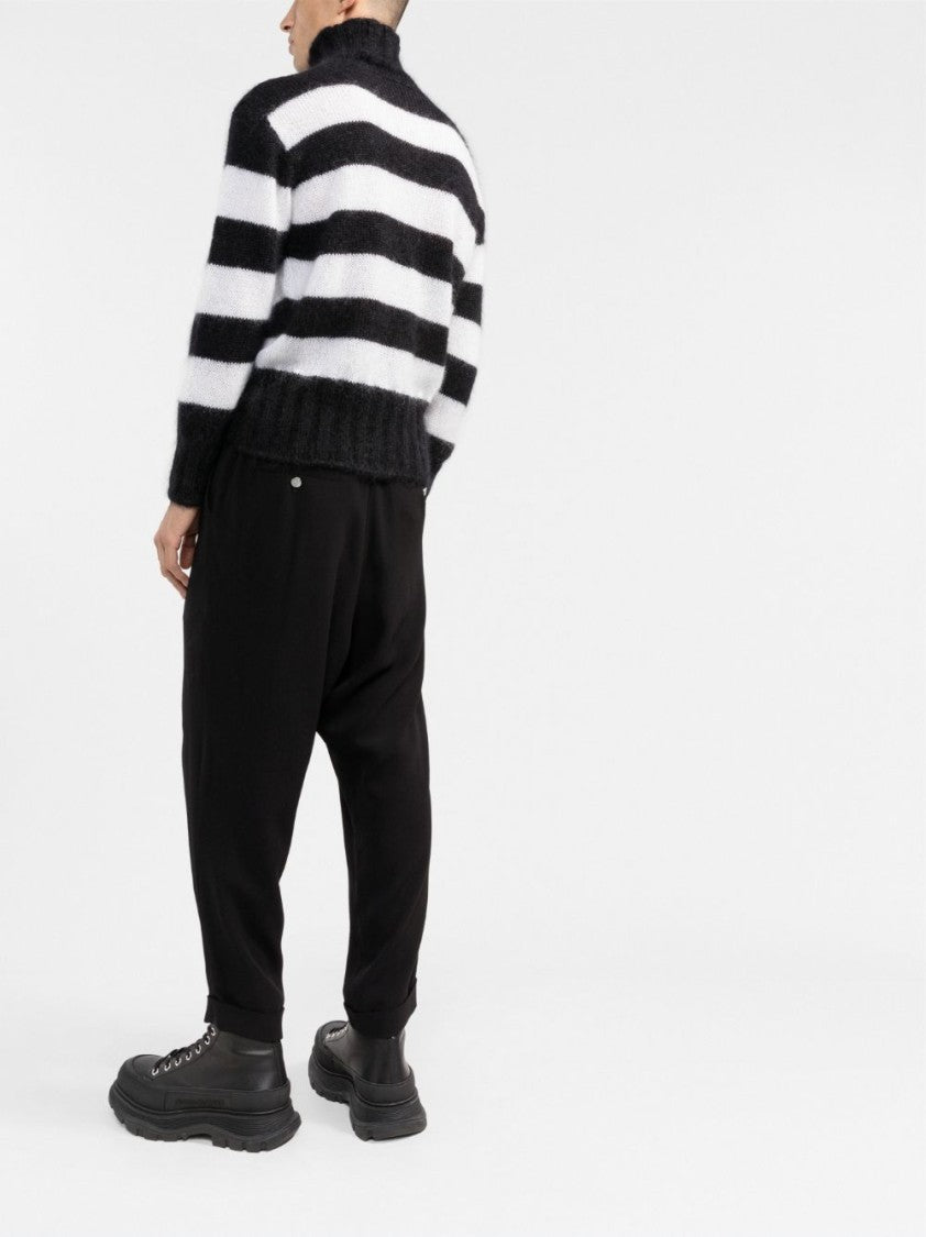 Balmain Slouchy Crepe Tapered-Leg Track Pants