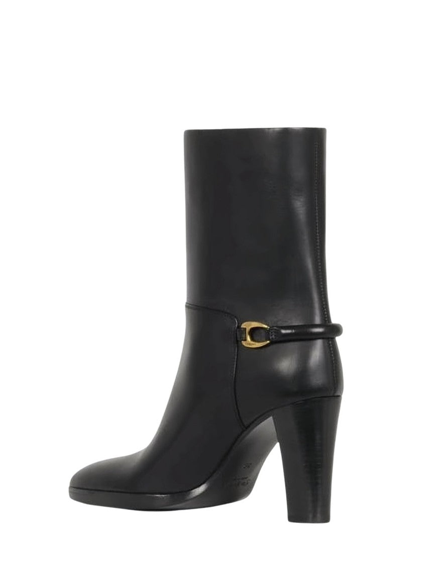 Saint Laurent Smooth Calf Leather Ankle Boots