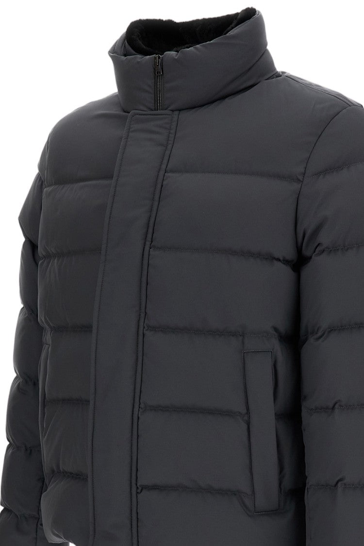 Herno Padded Bomber Jacket With Faux Fur Lining