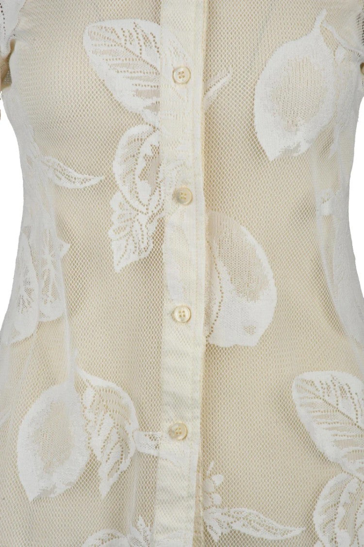 Sportmax Cream Semi-Sheer Shirt