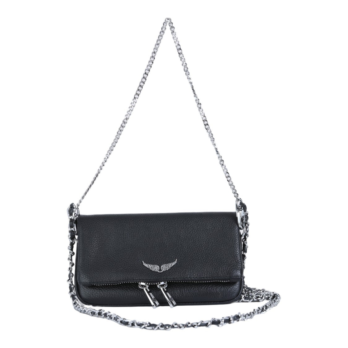 Zadig & Voltaire Textured Leather-Like Black Bag