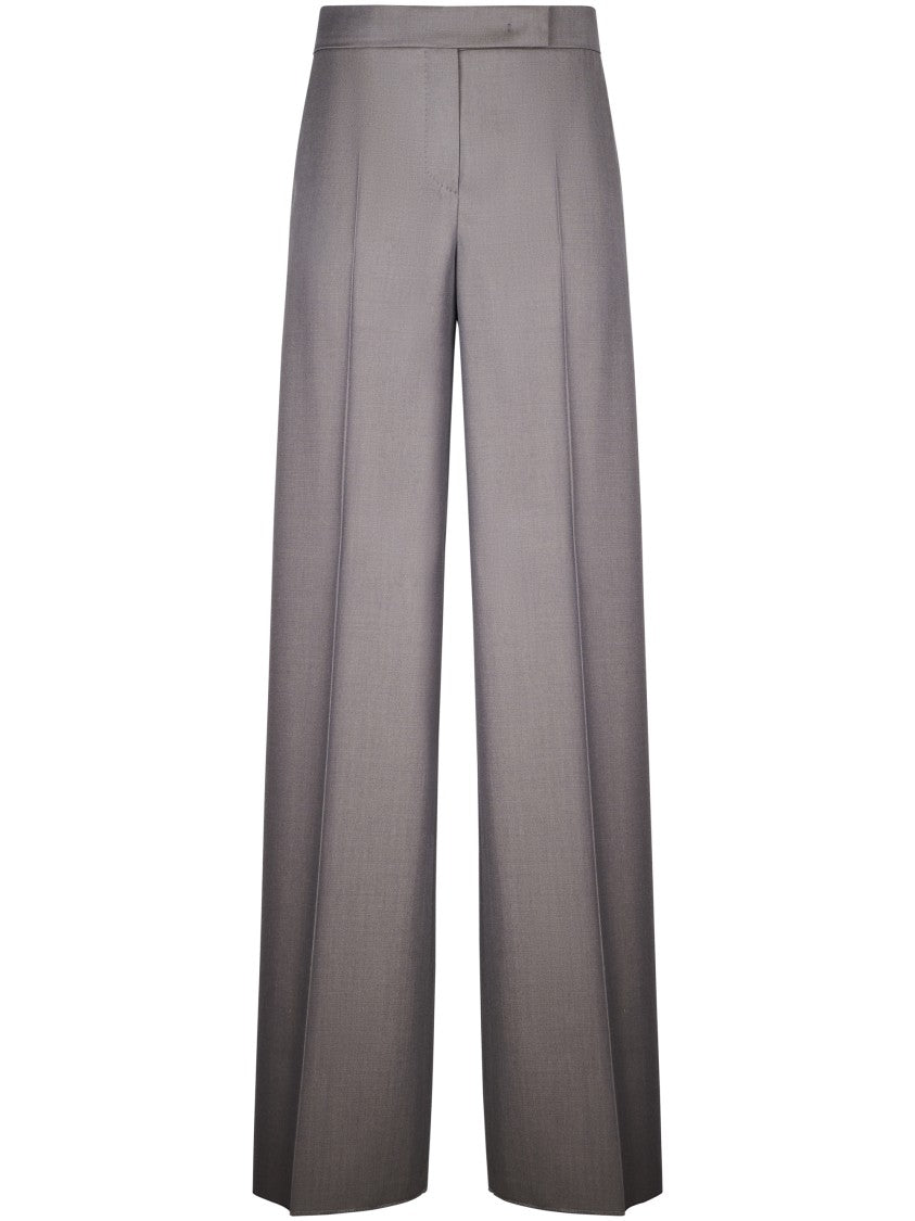 Max Mara Wide-Leg Trousers With High Waist And Pressed Creases