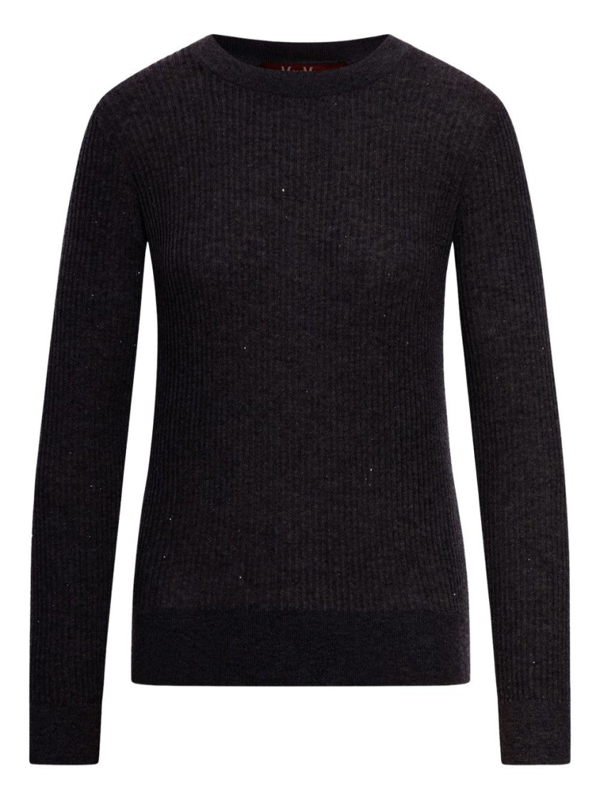 Max Mara Slim-Fit Black Sweater In Silk