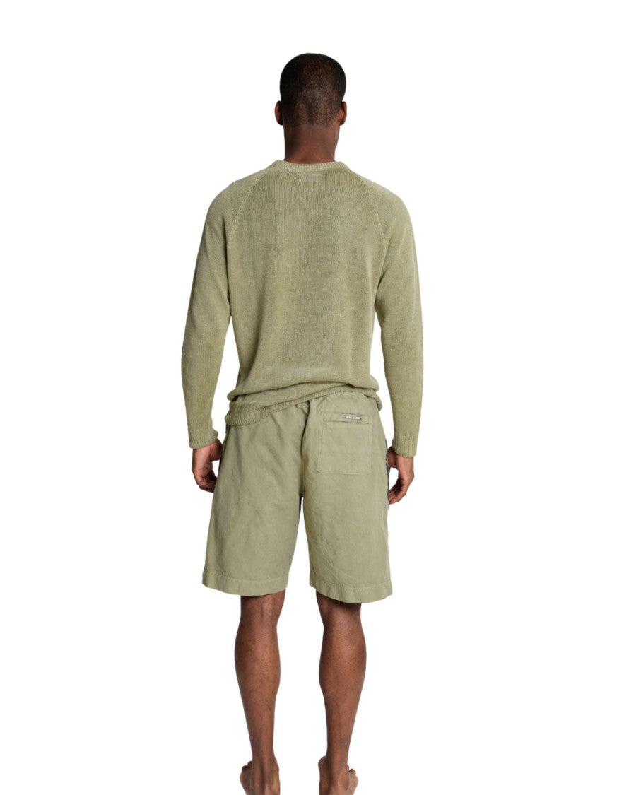Origin Of Line Olive Raglan Sleeve Hemp Knit Top