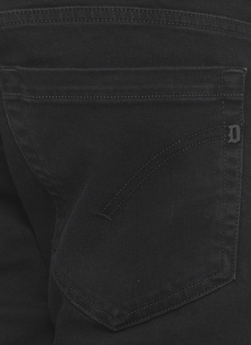 Dondup Black George Cotton Trousers