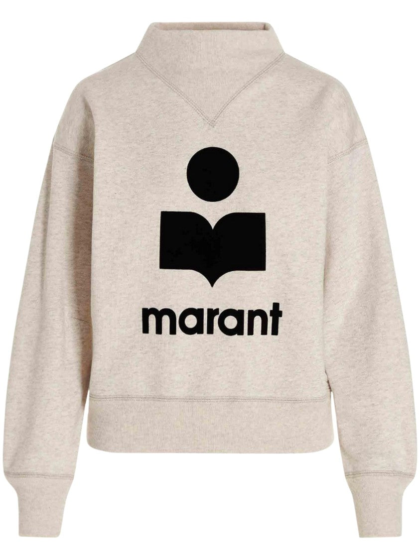Isabel Marant Étoile Cropped Sweater With Bold Logo And Relaxed Fit