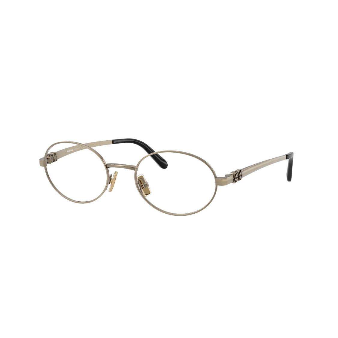 Miu Miu 0Mu 50Zv Oval Gold Metal Frame Eyeglasses