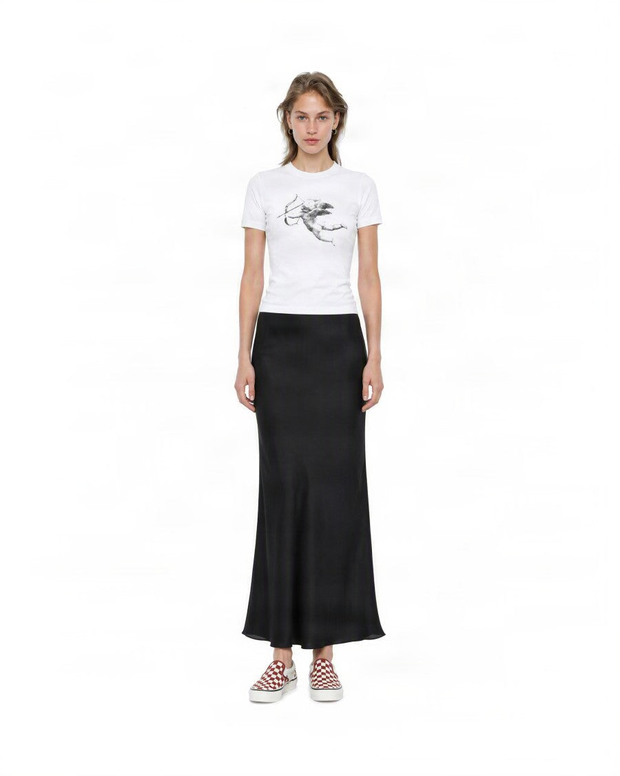 Fiorucci Monochrome Cherub Print Cotton T-Shirt