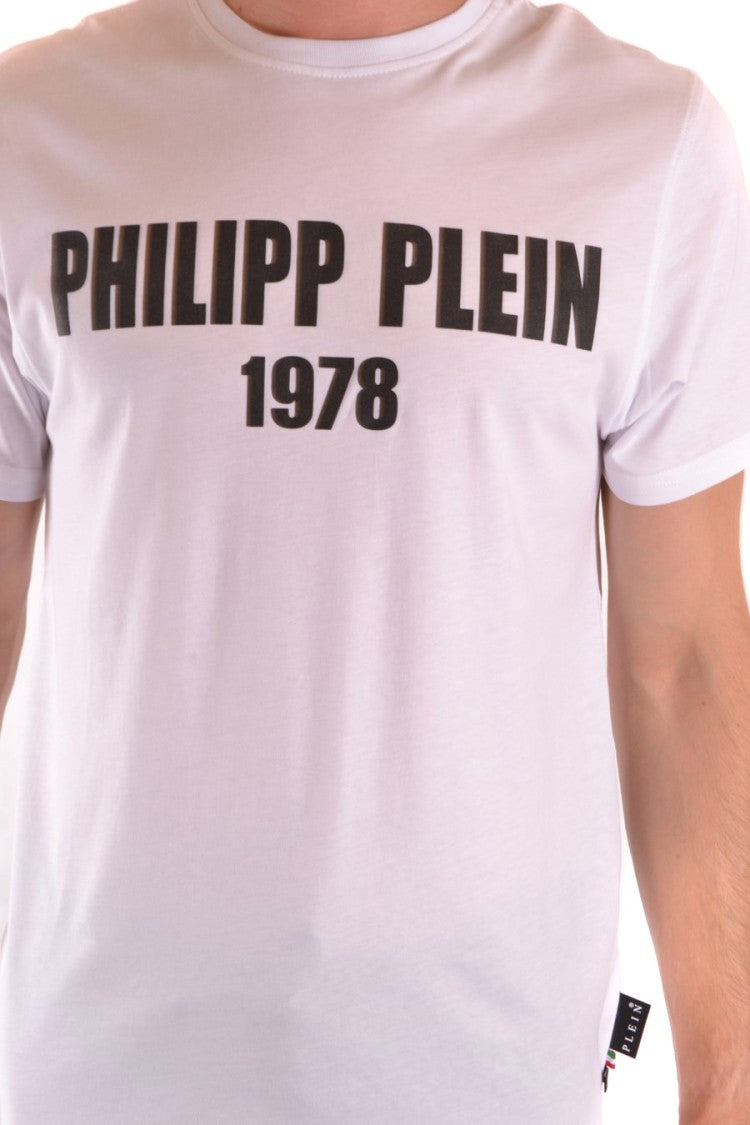Philipp Plein Short-Sleeve Crew Neck T-Shirt With Bold Logo