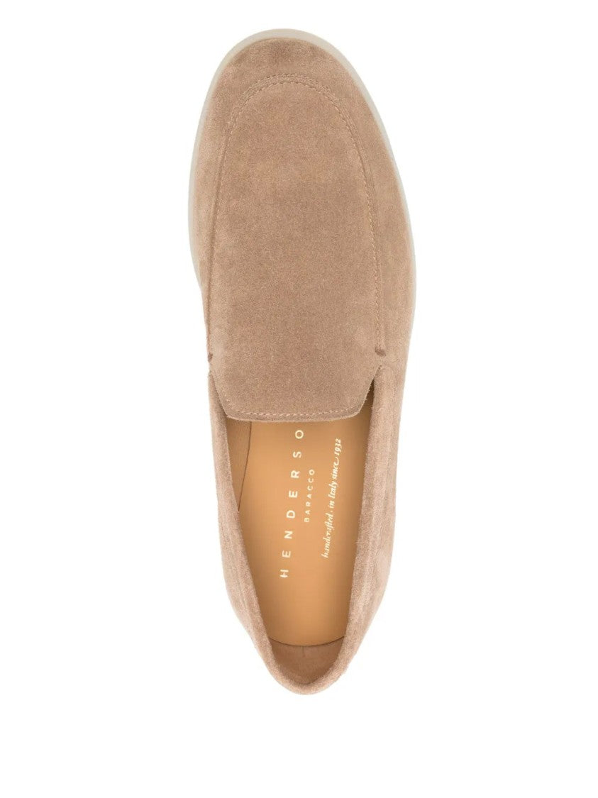 Henderson Beige Suede Loafers With Leather Interior