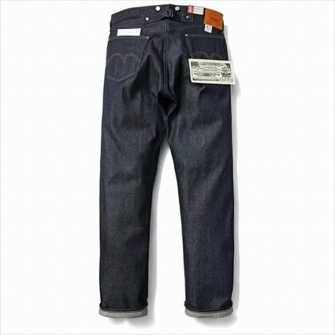 Levi's Indigo Straight-Leg Denim Pants With Arcuate Stitching And Rolled Cuffs