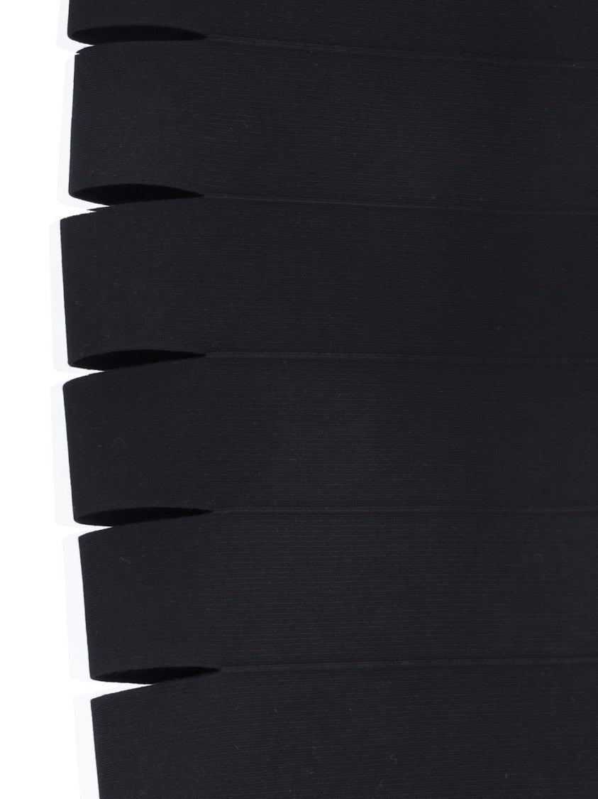 Alaïa Midi Pencil Skirt In Black Fabric