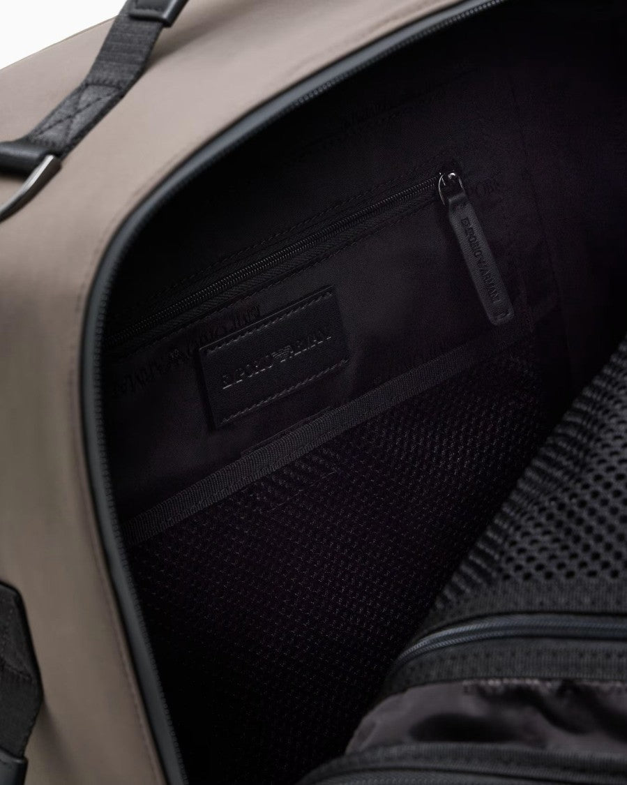 Emporio Armani Kambaba Nylon Backpack With Multiple Compartments And Padded Straps