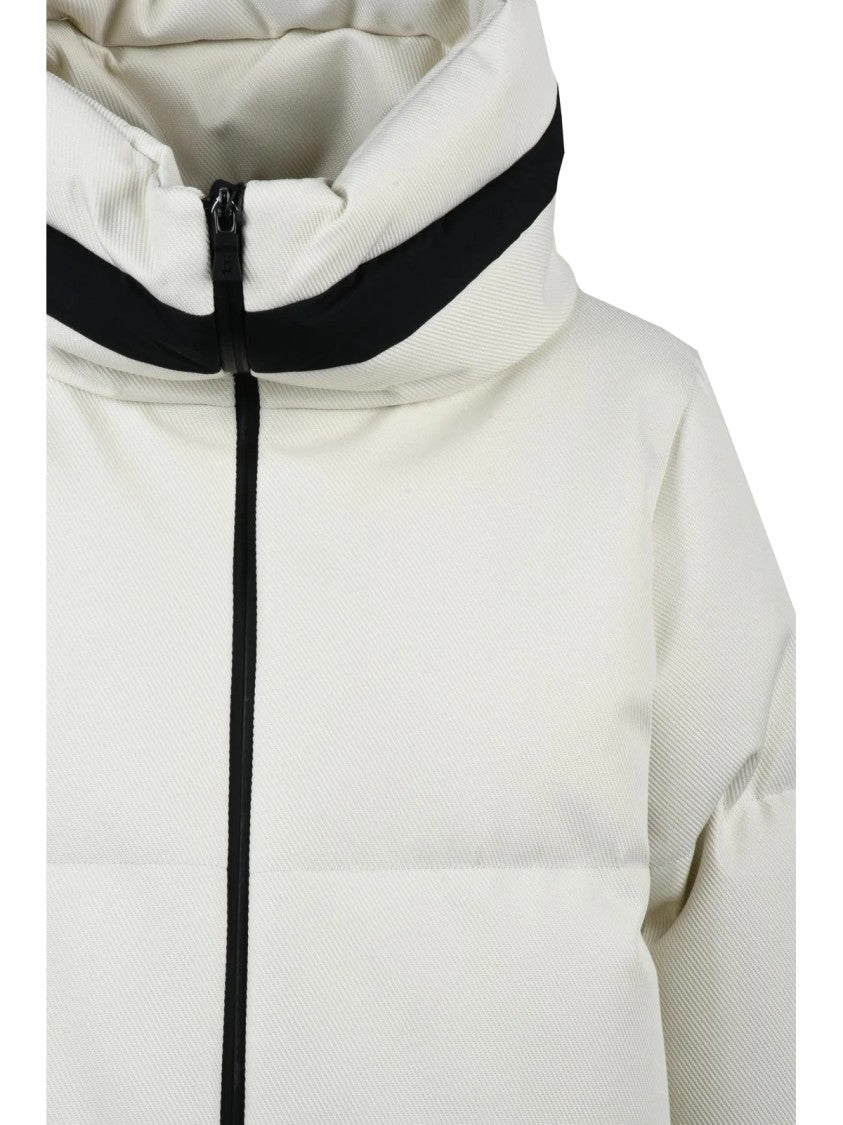 Herno Laminar White Side Slits Polyester Down Jacket