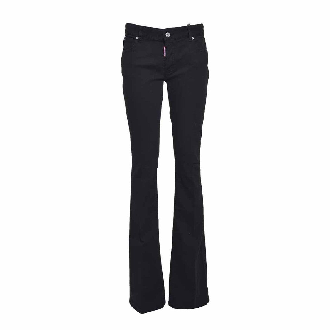 Dsquared2 Black Mid-Rise Twiggy Flare Jeans