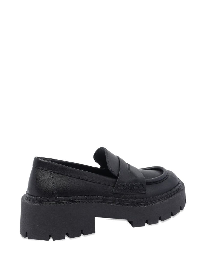 Vic Matié Platform Loafers In Black Leather