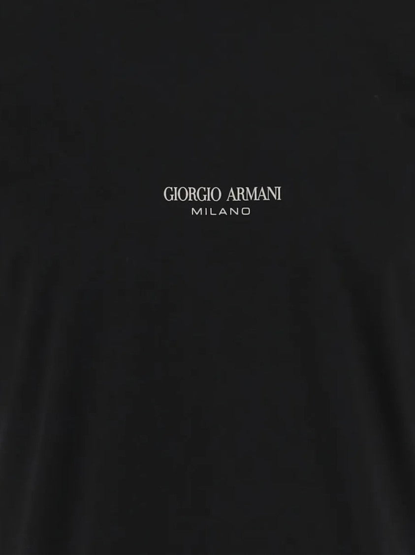 Giorgio Armani Pure Interlock Cotton Crew Neck T-Shirt