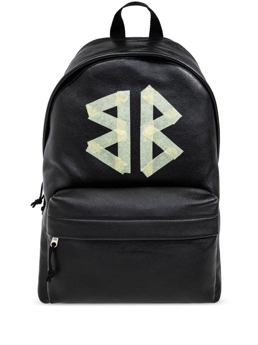 Balenciaga Black Leather Backpack