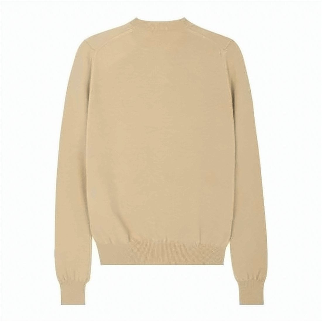 Comme Des Garçons Beige Wool Cardigan With Heart Patch