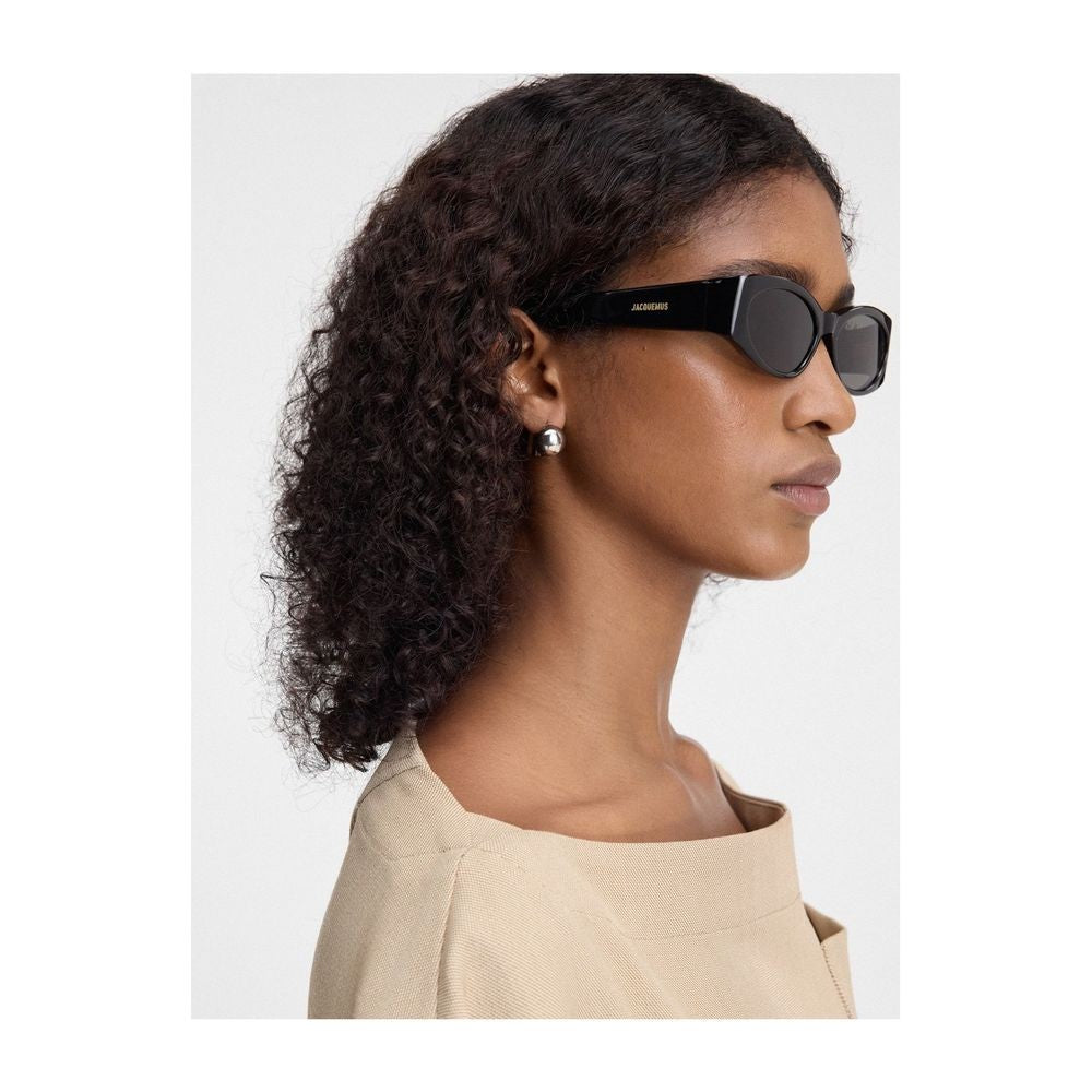 Jacquemus Les Lunettes Jac4 Ovalo Linea "Les Sculptures" Tortoise Acetate Oval Sunglasses