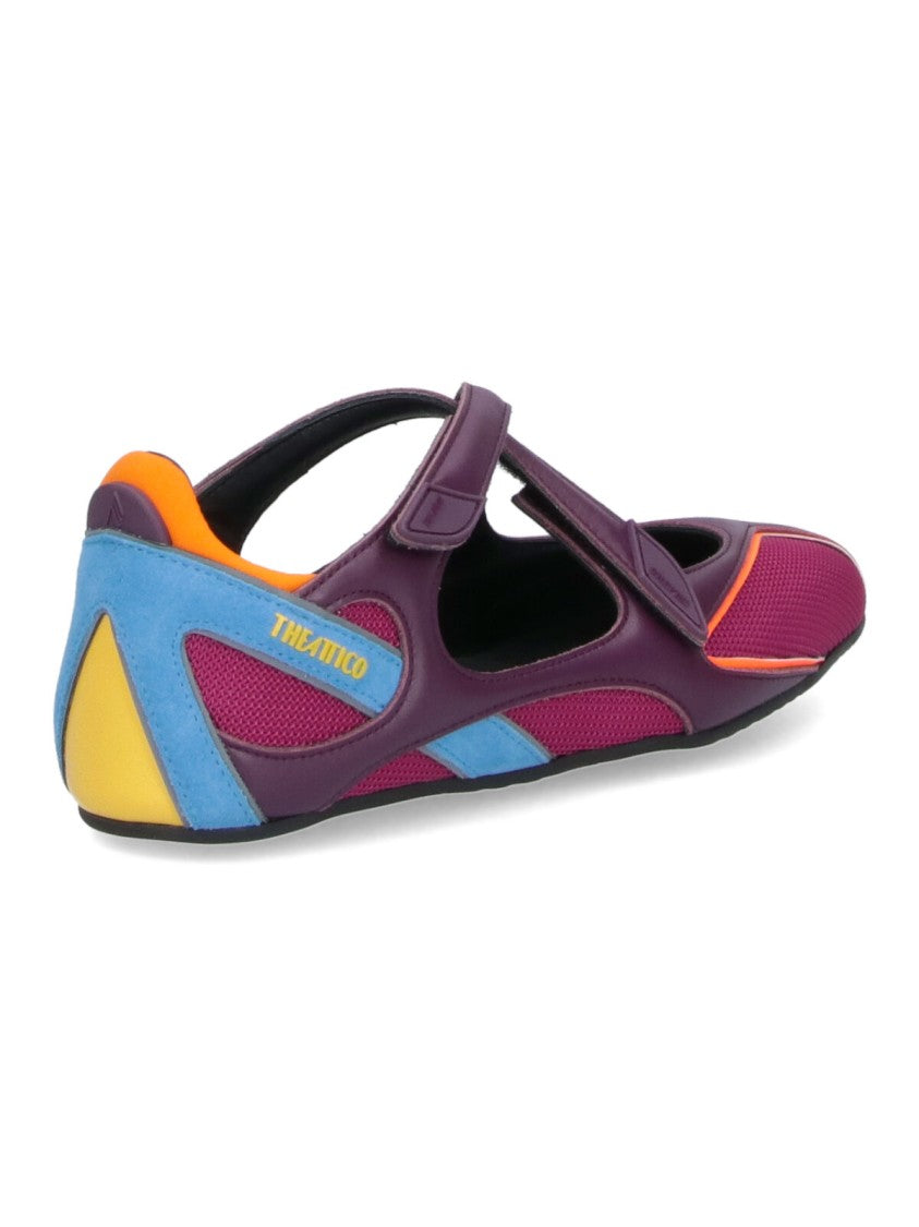 The Attico Sporty Mesh Flats With Pointed Toe