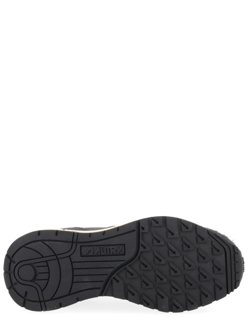 Autry Reelwind Low Textured Suede Nylon-Leather Sneakers