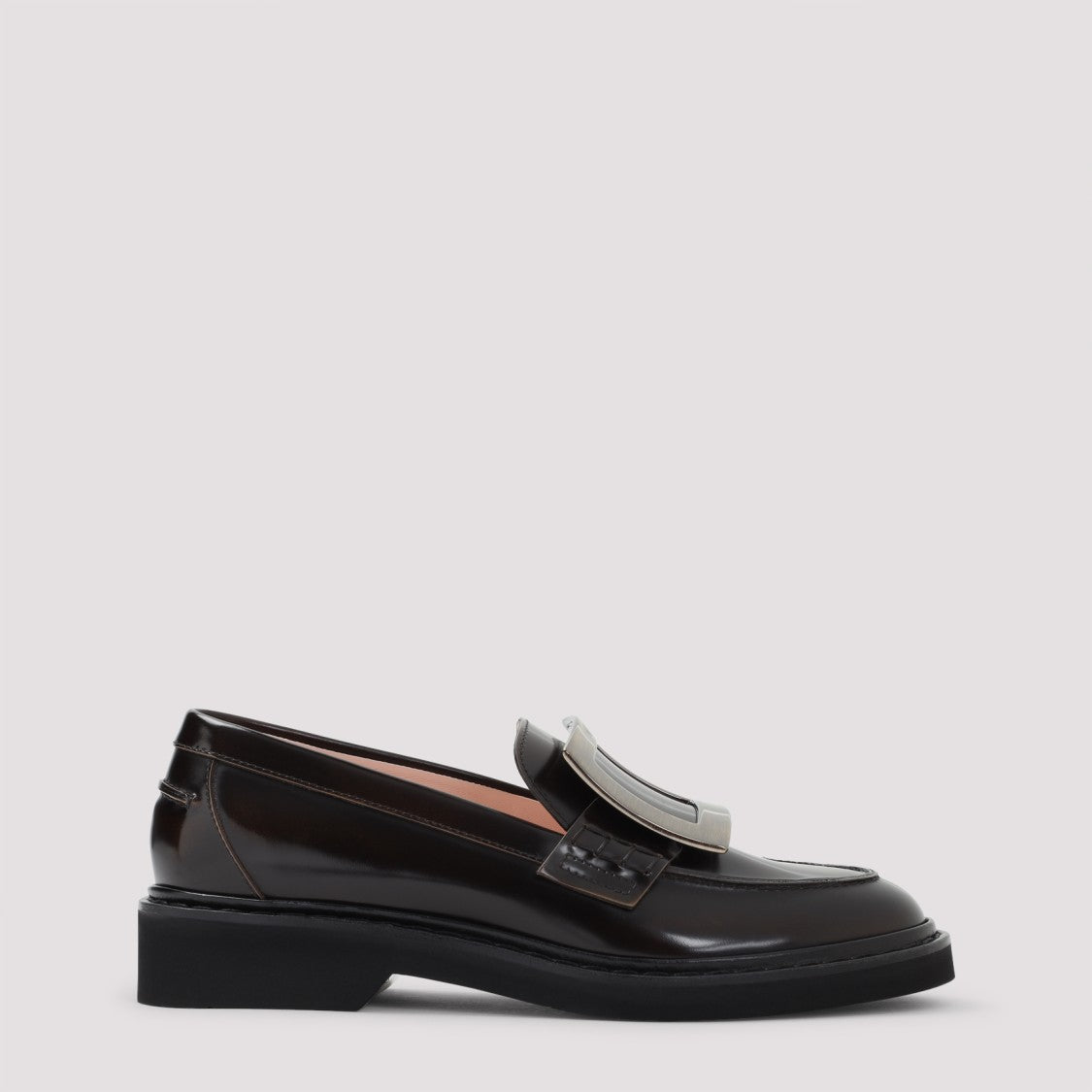 Roger Vivier Lentil Brown Leather Viv Rangers Met Buc 25 Loafers