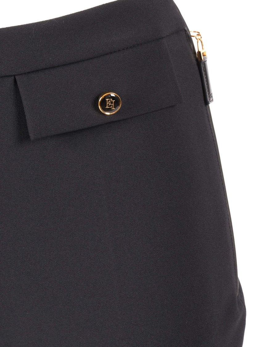 Elisabetta Franchi Tailored High-Waist Pants With Decorative Buttons