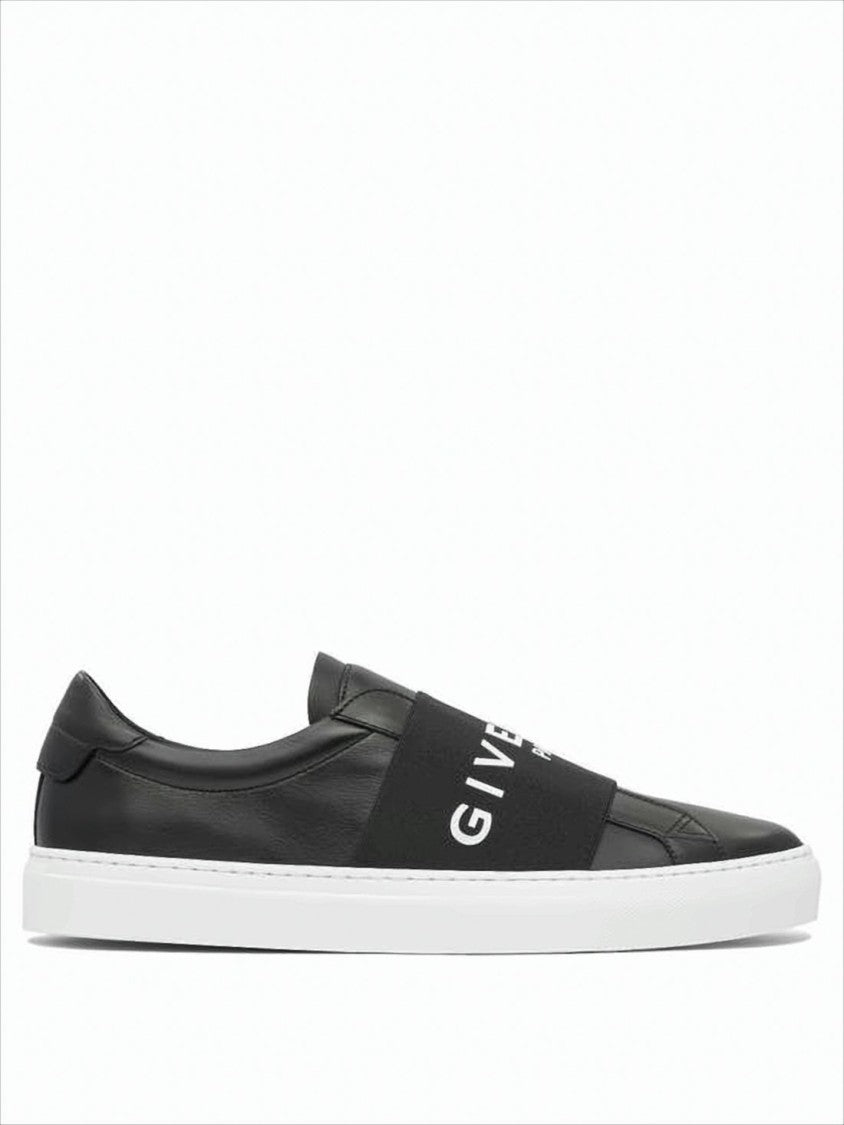 Givenchy Calf Leather Slip-On Sneakers With Bold Elastic Band