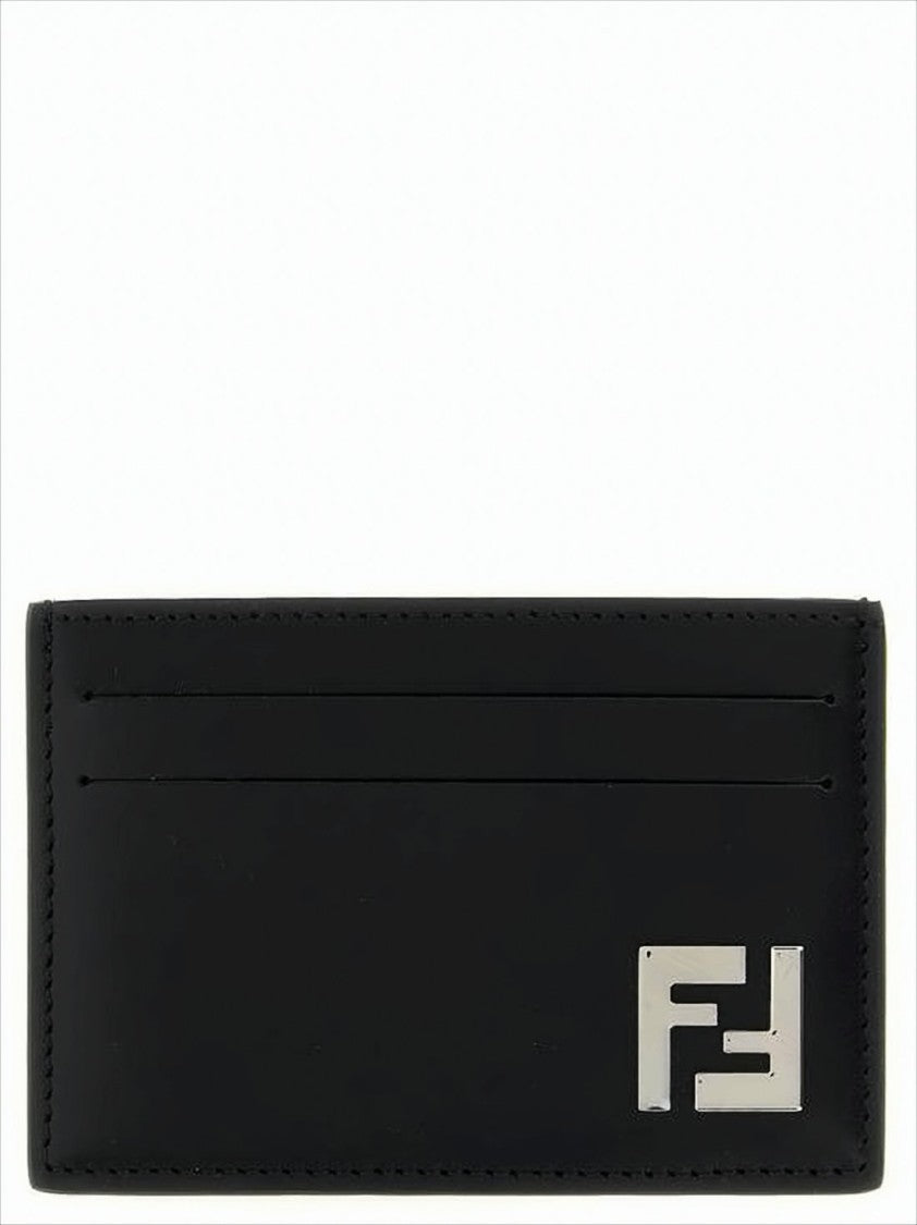 Fendi Rectangular Cardholder In Smooth Calf Leather