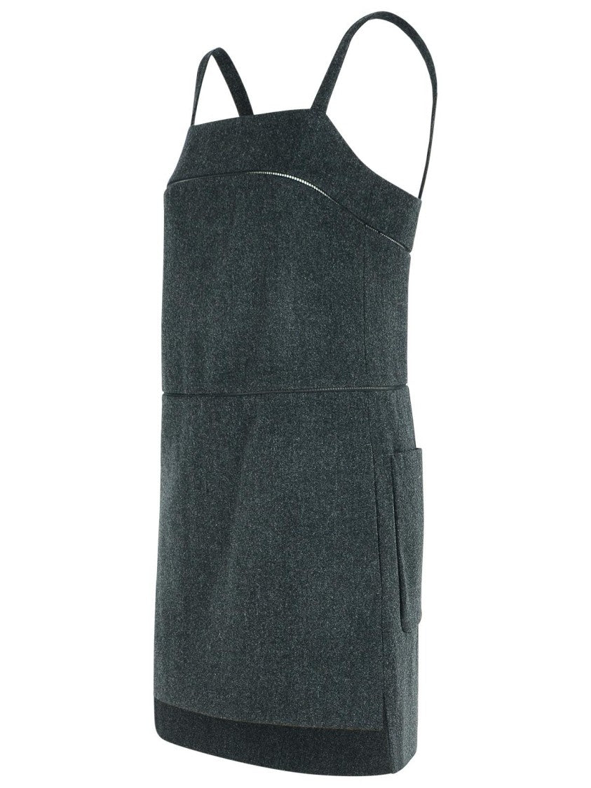 Max Mara Leale' Grey Virgin Wool Dress