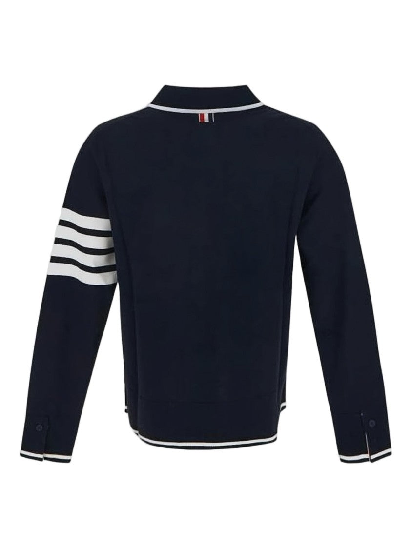Thom Browne Deep Navy Long-Sleeve Polo Shirt