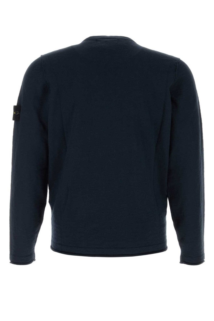 Stone Island Midnight Blue Cotton Blend Sweater
