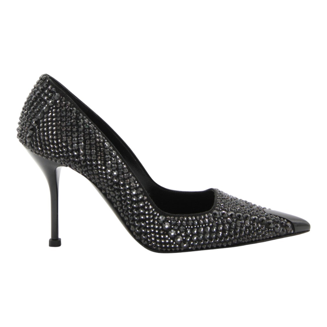 Alexander Mcqueen High-Heeled Pumps With Pointed Toe And Textured Embellishments
