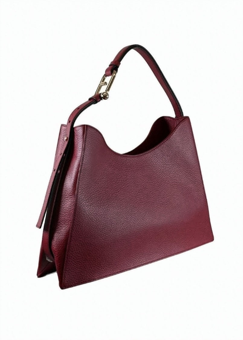 Furla Geometric Structured Nuvola Bag In Burgundy