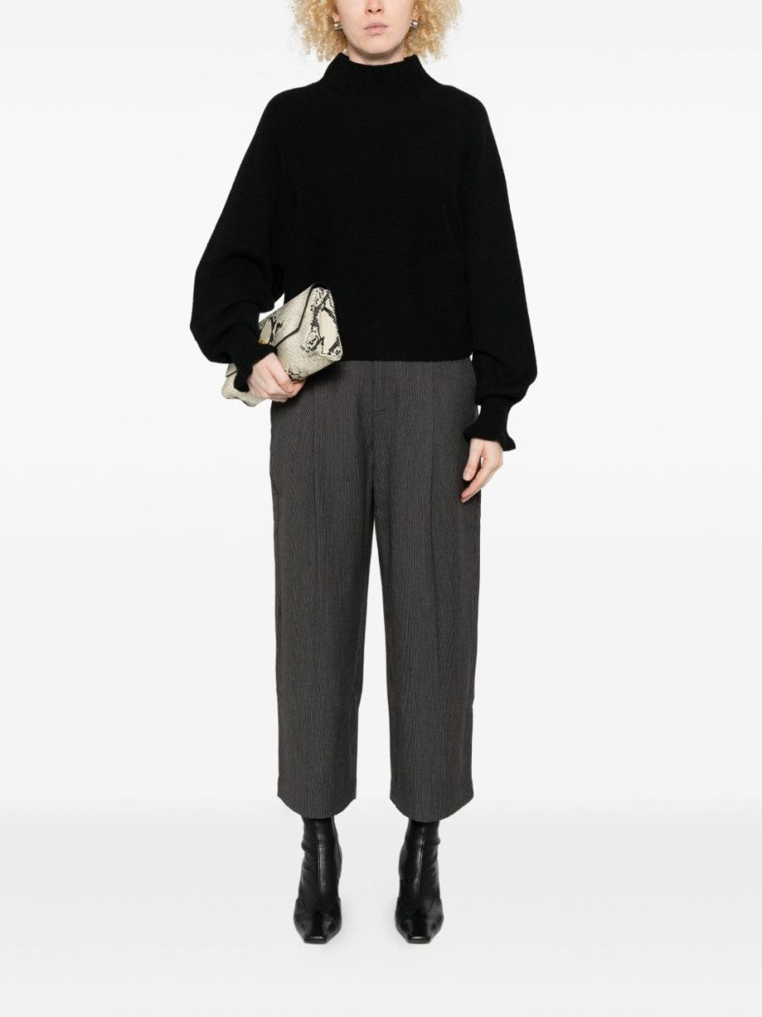 Twin-Set Wool Blend Sweater With High Neckline