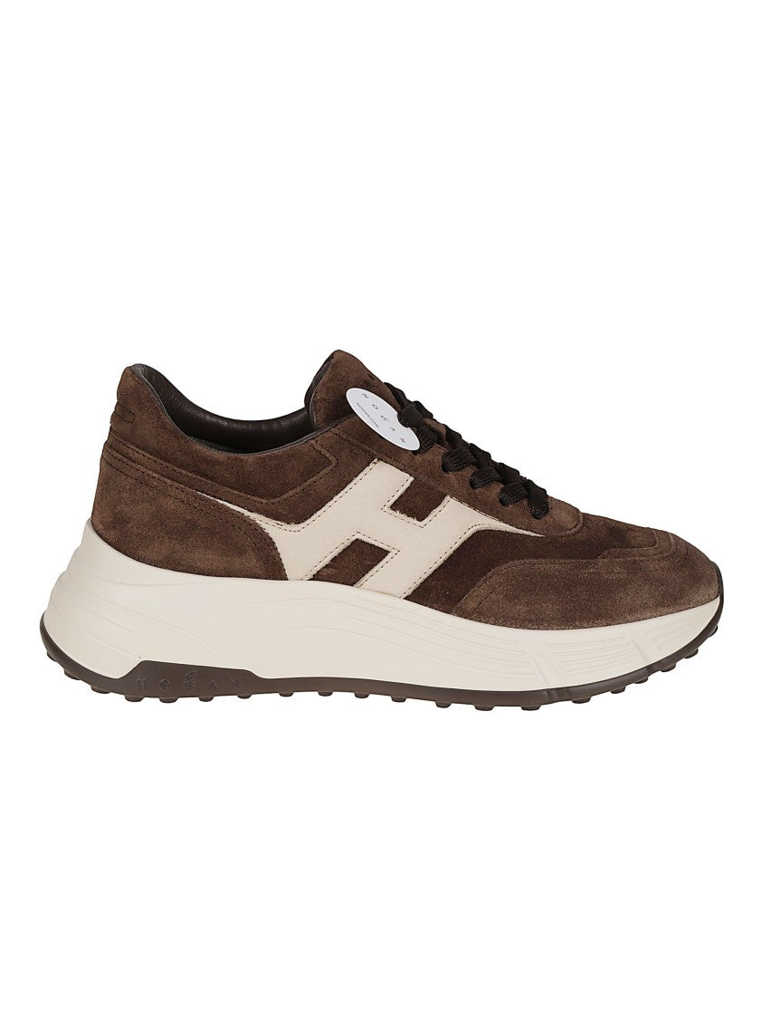 Hogan Brown H669 Suede Sneakers