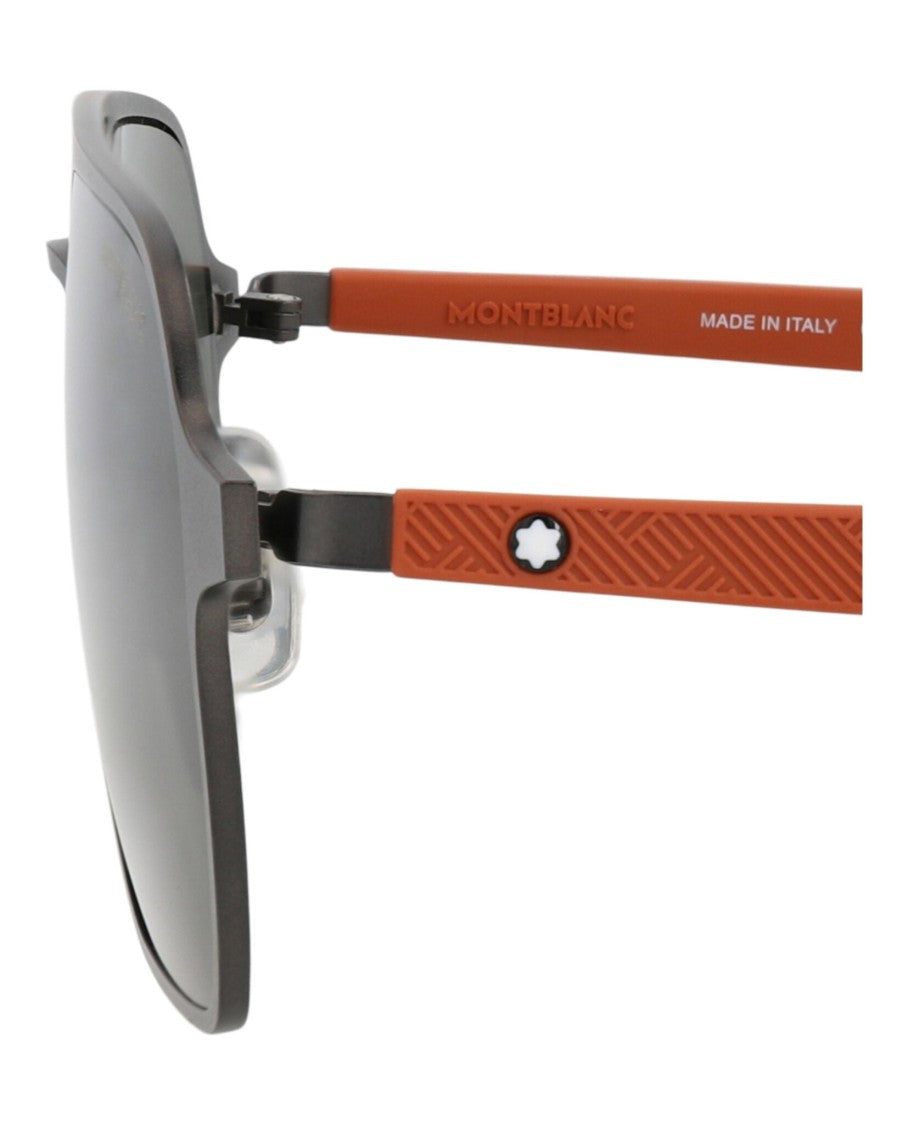 Montblanc Aviator-Frame Metal Sunglasses