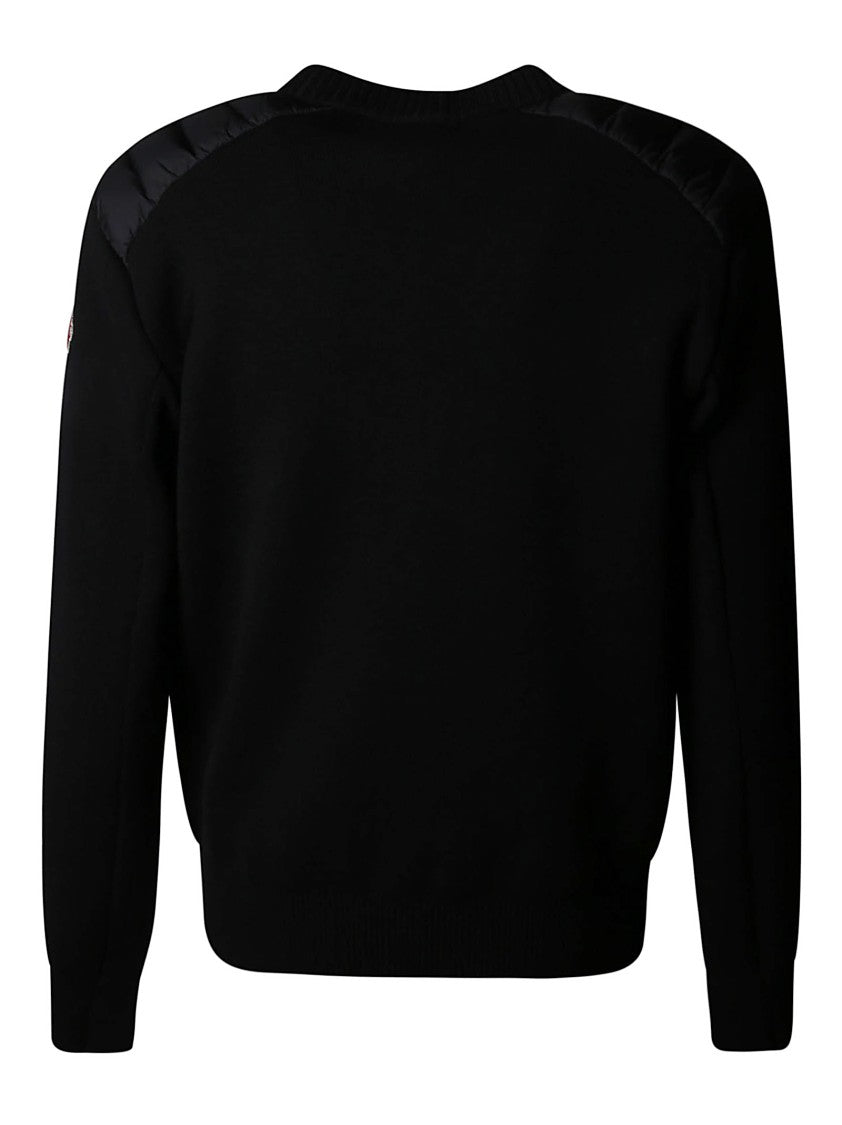 Moncler Grenoble Tricot Padded Black Wool Sweater