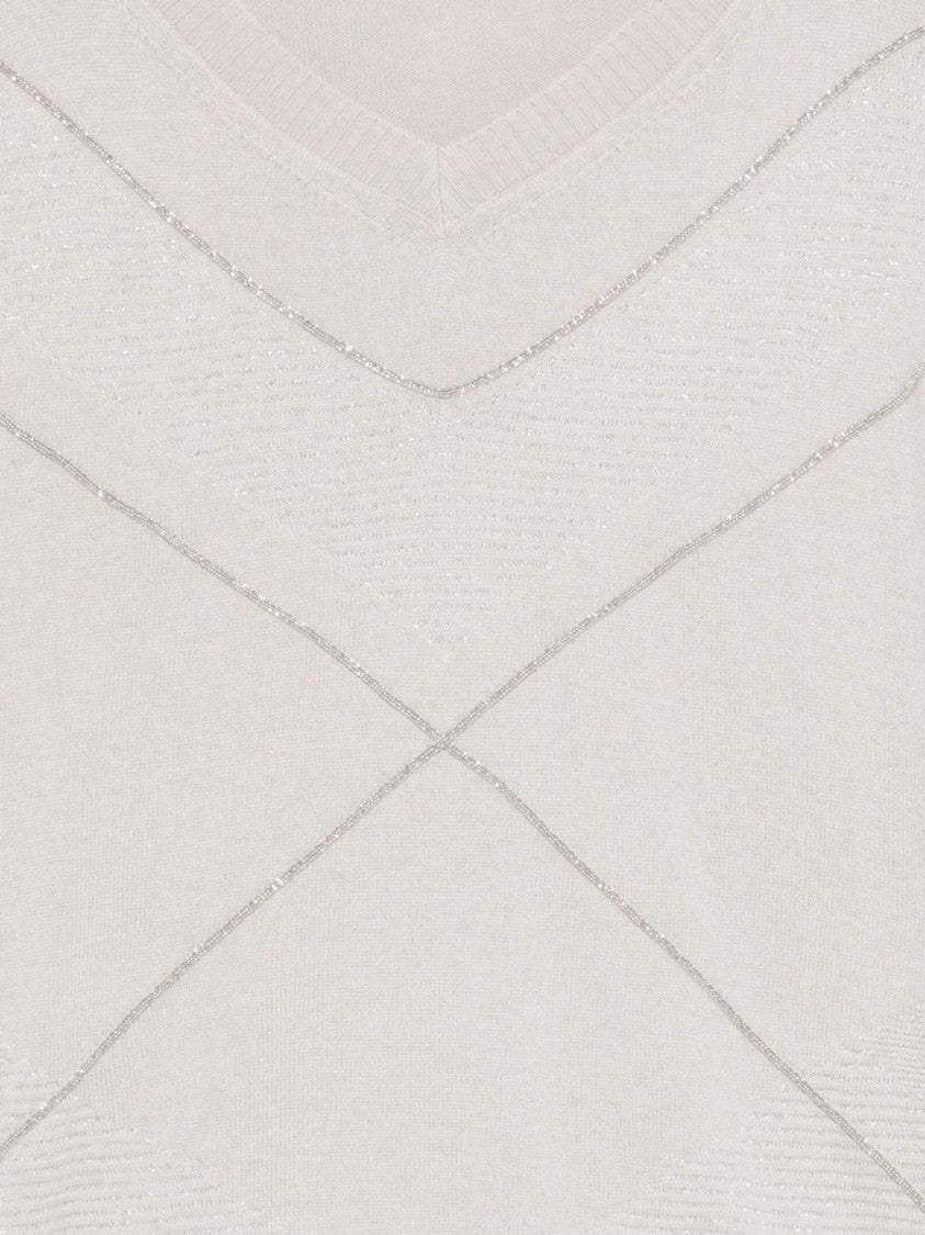 Dexterior Relaxed Fit V-Neck Chevron Knit Sweater