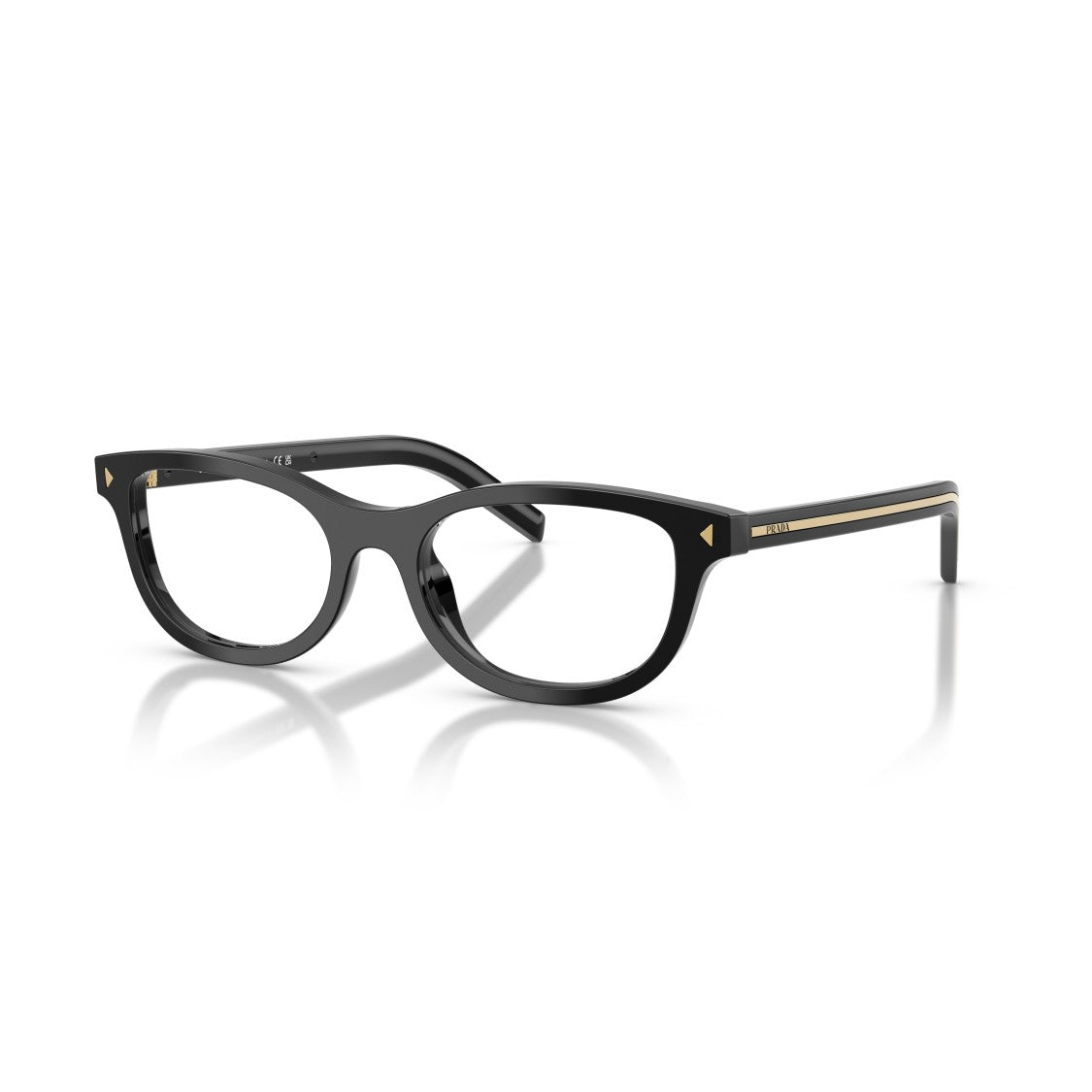 Prada 0Pr D01vu Rectangular Black Acetate Eyeglasses