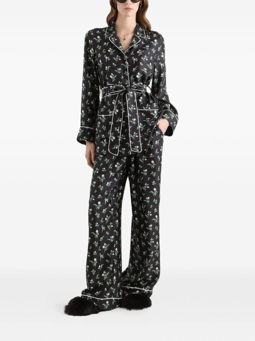 Dolce & Gabbana Wide-Leg Twill Drawstring Pants