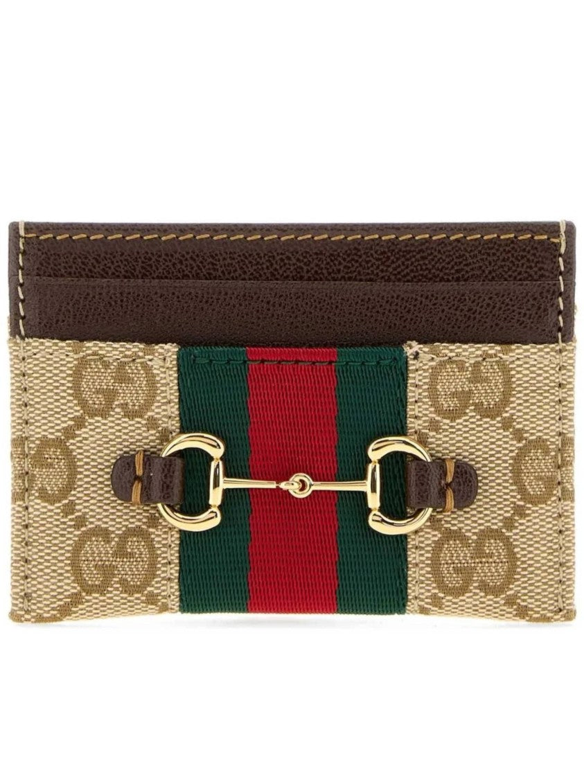 Gucci Beige Wwl Monogram Canvas Cardholder