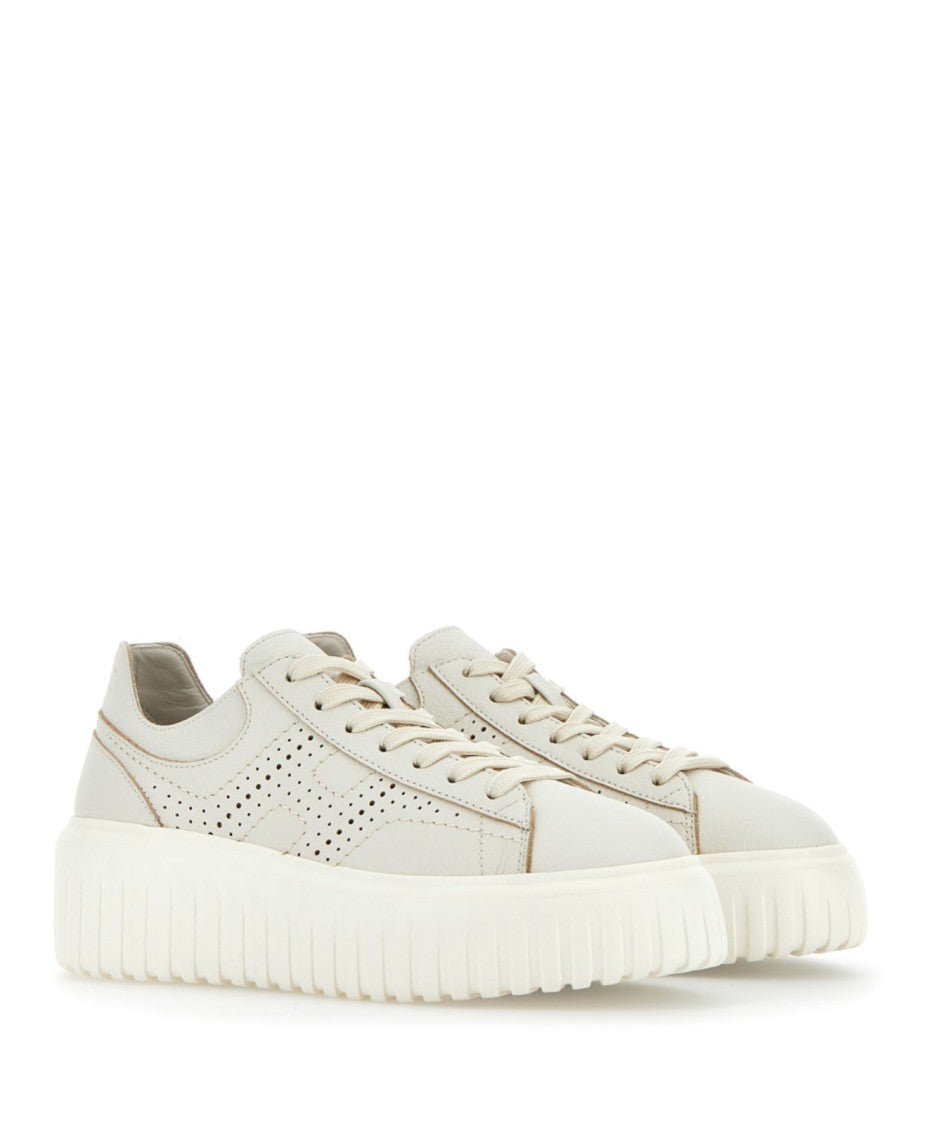 Hogan H-Stripes Nappa Leather Sneakers With Memory Foam Insole