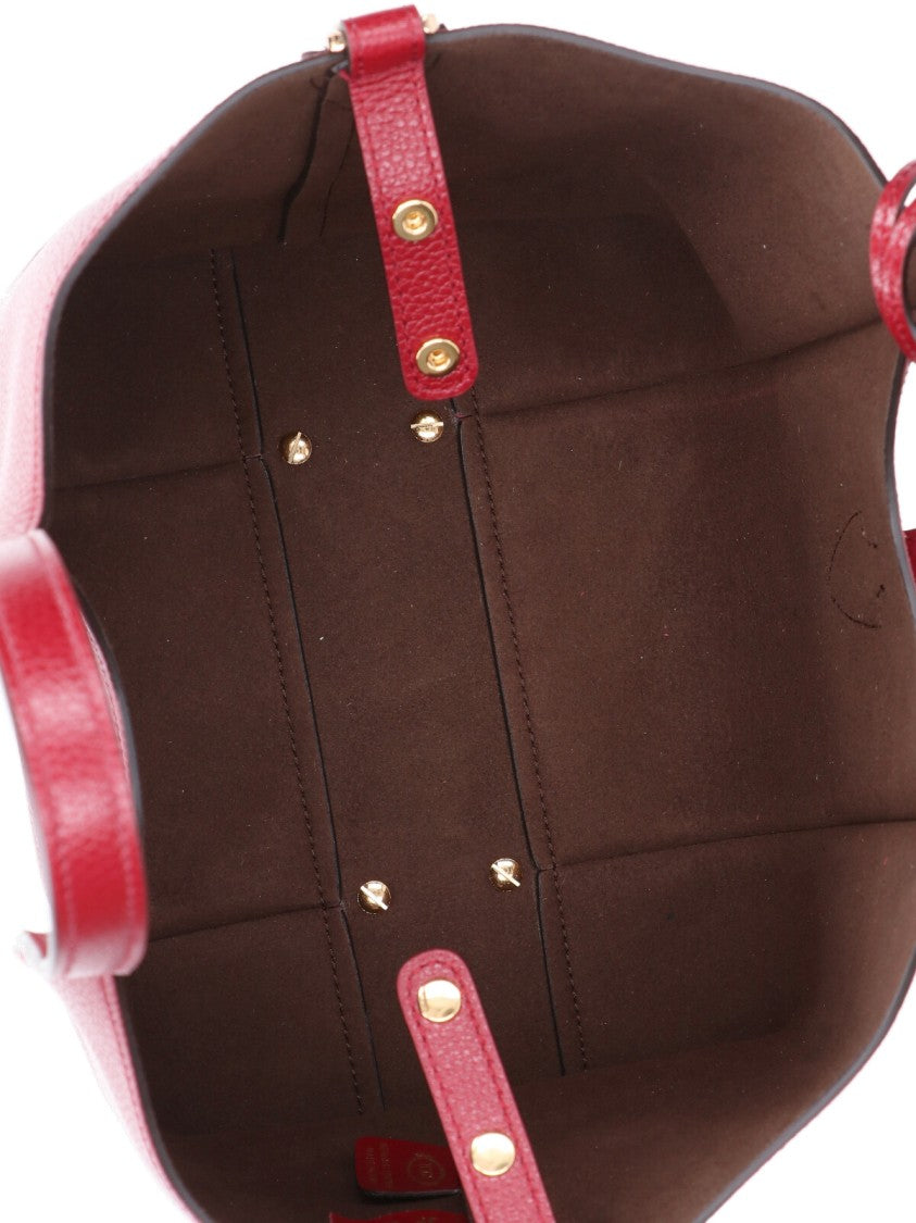 Tod's Small Bordeaux Textured Calfskin Shoulder Bag